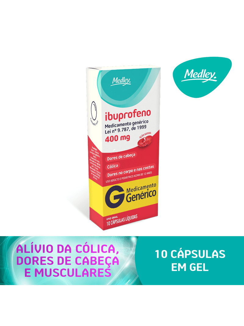 Ibuprofeno-Medley-Com-10-Capsulas-400mg-Generico