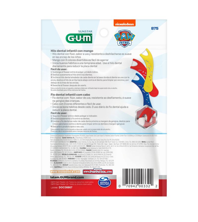 Fio-Dental-Gum-Patrulha-Canina-Com-40-Uva-Com-Fluor