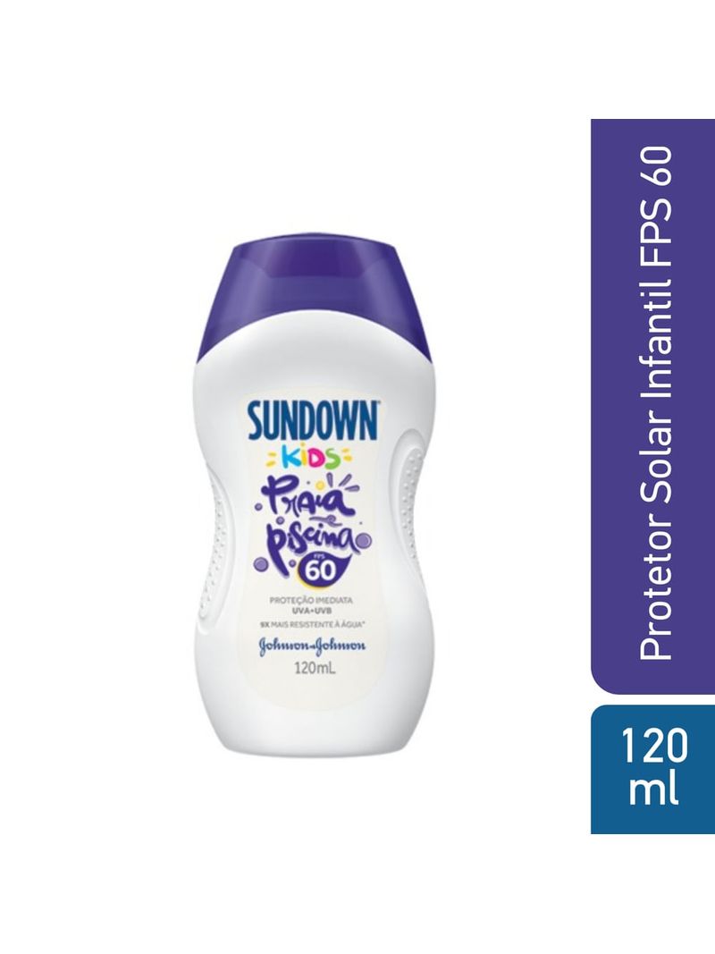Protetor-Solar-Infantil-Corpo-E-Rosto-Sundown®-Praia-E-Piscina-Kids-Fps--60-120ml