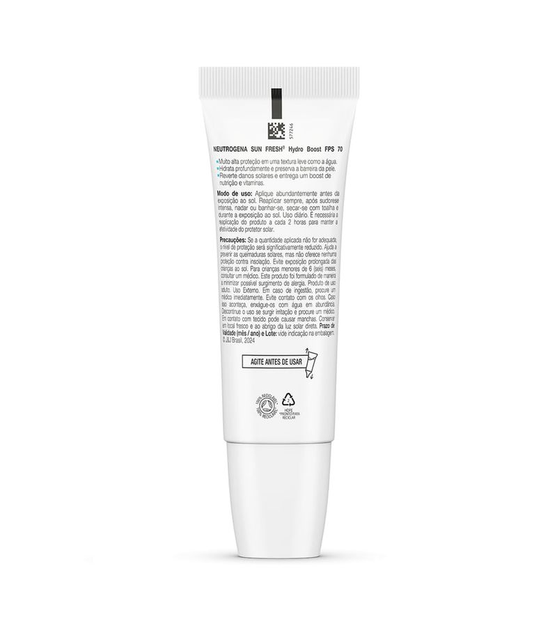 Protetor-Solar-Facial-Fps70-Neutrogena-Sun-Fresh-Hydro-Boost-Cor-3.0-40ml