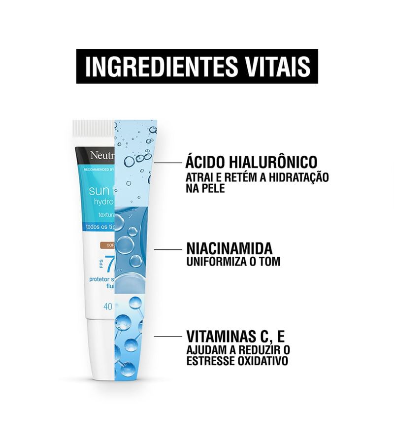 Protetor-Solar-Facial-Fps70-Neutrogena-Sun-Fresh-Hydro-Boost-Cor-3.0-40ml