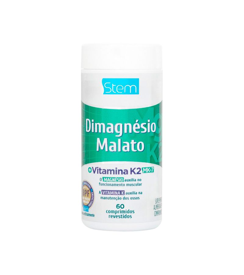 750019 Dimagnesio Malato + Vitamina K2 Com 60 Comprimidos Revestidos Stem.jpg