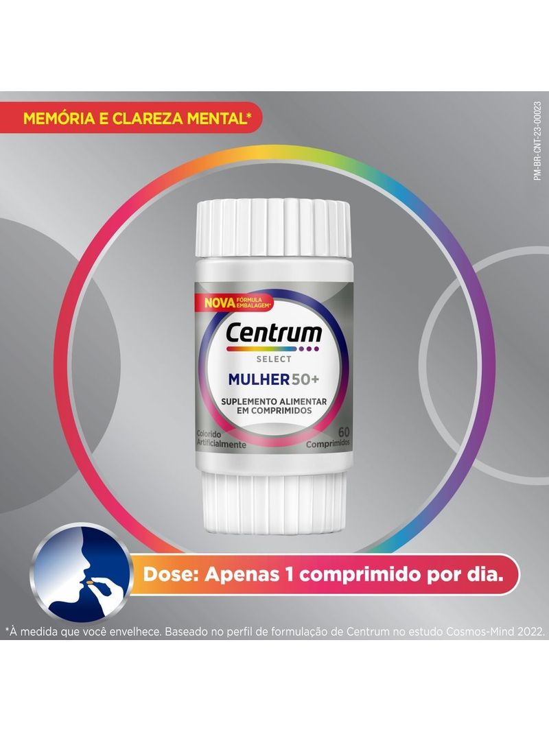 Centrum-Select-Multivitaminico-Mulher-50---Vitaminas-De-A-A-Z-60-Comp