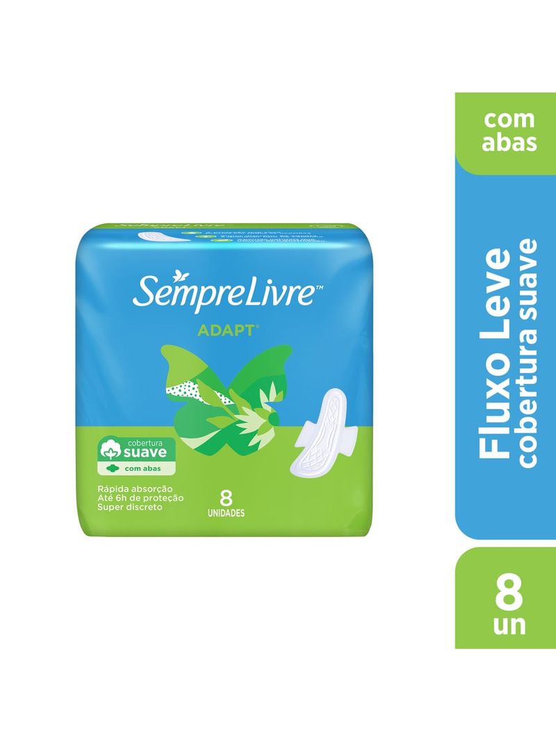 Absorvente-Sempre-Livre-Adapt-Suave-Com-Abas-8-Unidades