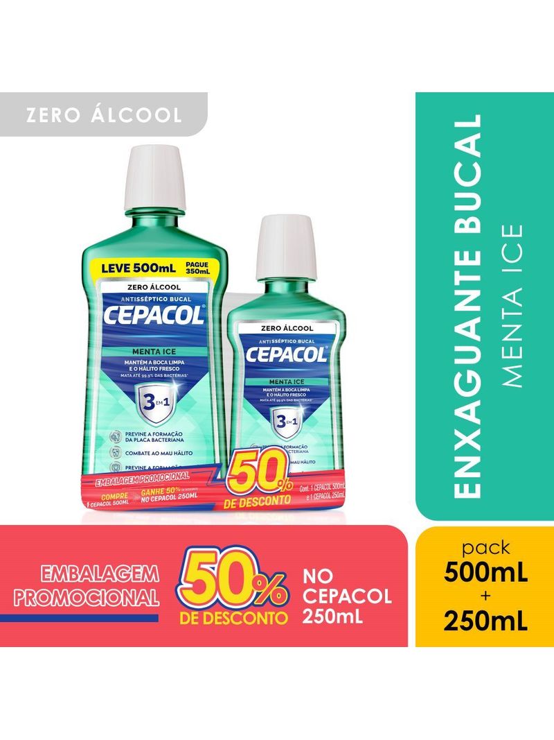 Antisseptico-Bucal-3-em-1-Menta-Ice-Cepacol-500ml-250ml-Zero-Alcool