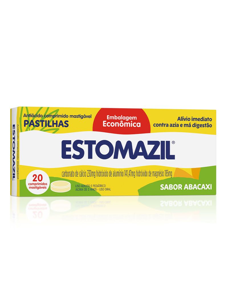 Antiacido-Pastilha-Mastigavel-Abacaxi-Estomazil-20-Comprimidos-Embalagem-Economica