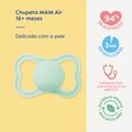 Chupeta Mam Air Silicone Verde A Partir De 16 Meses Ch50411