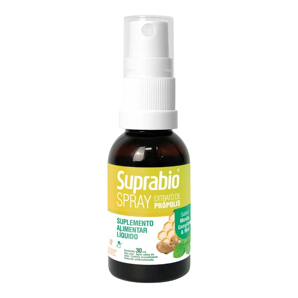 Suplemento Alimentar Suprabio Extrato De Propolis Menta Gengibre E Mel  Spray 30ml