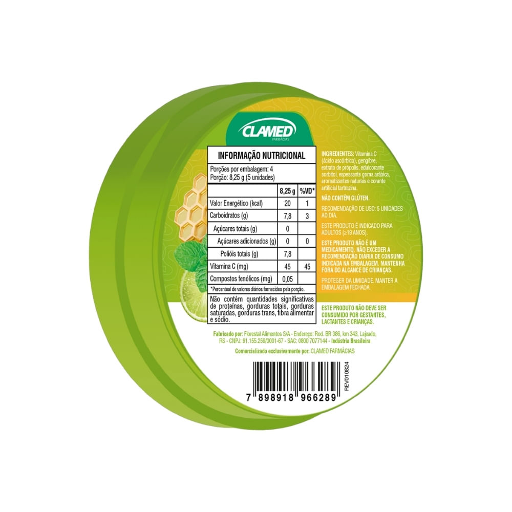 SUPLEMENTO ALIMENTAR SUPRABIO C MEL LIMÃO E MENTOL 20 PASTILHAS