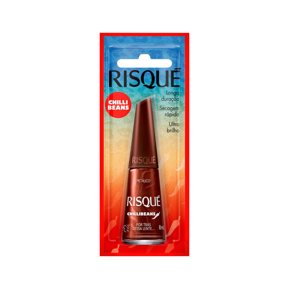 Esmalte Metálico por Trás Dessa Lente... Risqué Chilli Beans Blister 8ml