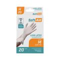 Luva Latex Soft Aid M Com Po 20 Unidades
