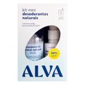 Kit Desodorante Natural Mini Alva Unissex Cristal Stick 60gr + Deo Spray  Lavanda 30ml