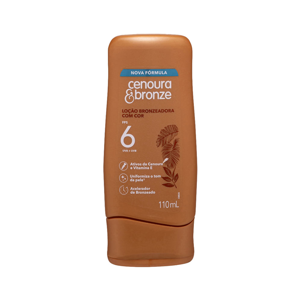 BRONZEADOR CENOURA E BRONZE FPS6 LOCAO COM COR 110ML - Preço Popular