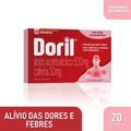 Analgésico Doril Ácido Acetilsalicílico 500mg + Cafeína 30mg 20  Comprimidos
