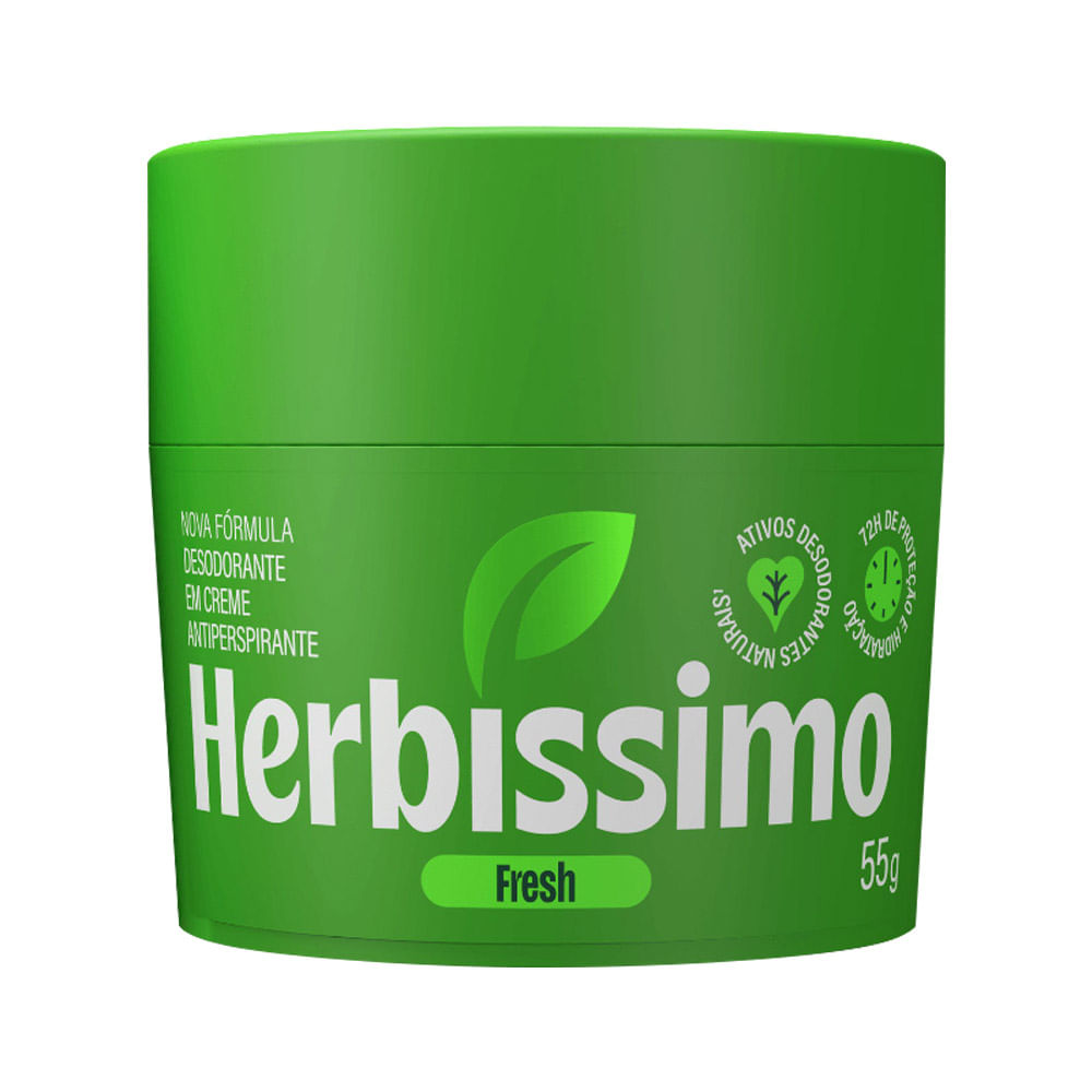 DESODORANTE EM CREME HERBISSIMO FRESH 55GR - Preço Popular