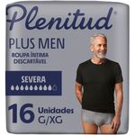 plenitud roupa intima descartavel plus men com 16 unidades tamanho gxg 01