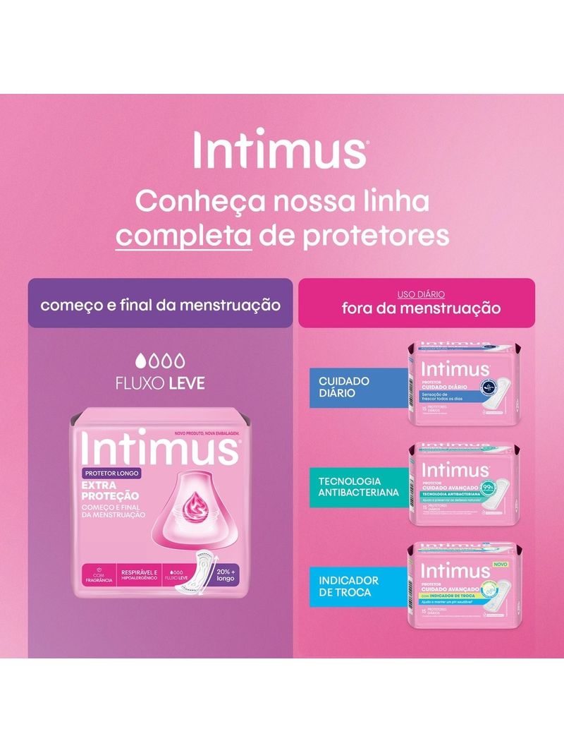 PROTETOR DIÁRIO INTIMUS EXTRA PROTEÇÃO LEVE MAIS PAGUE MENOS 80 UNIDADES