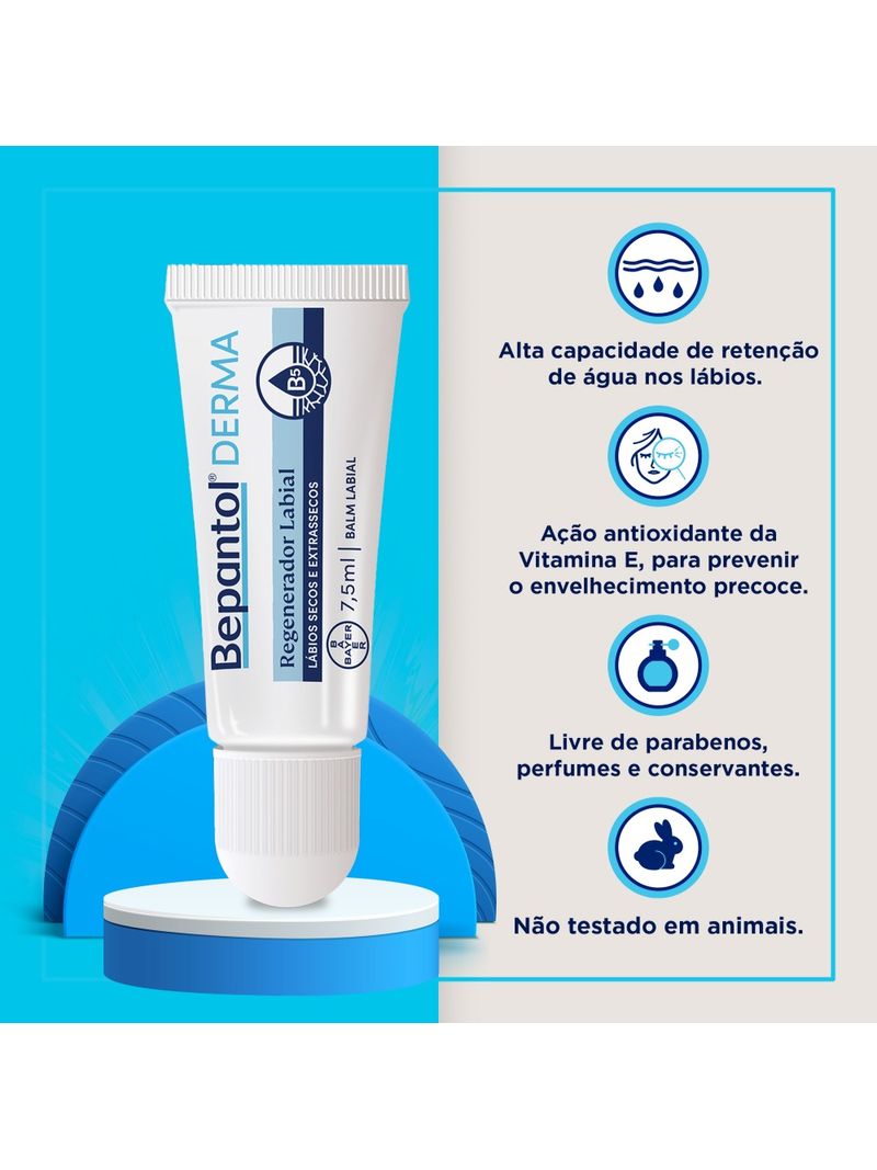 BALM LABIAL BEPANTOL DERMA HIDRATANTE REGENERADOR 7,5ML