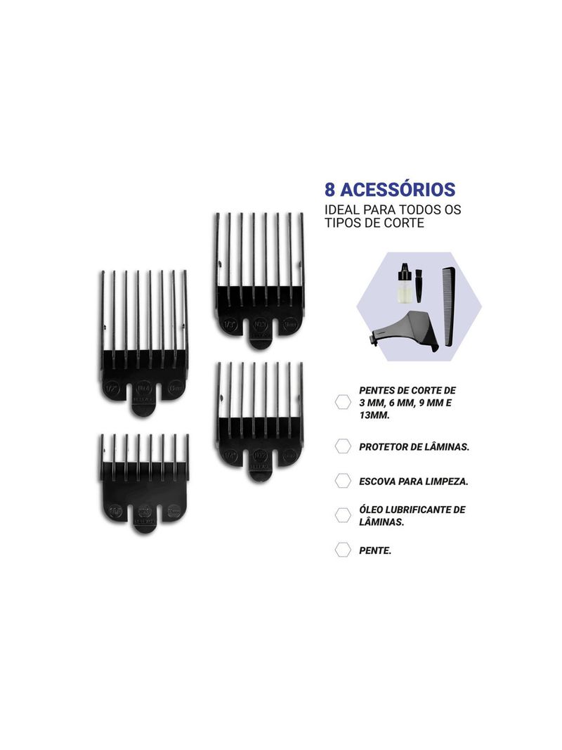 MAQUINA PARA CORTAR CABELO PHILCO PCR07 BIVOLT 10W