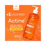 KIT ACTINE GEL DE LIMPEZA 400G + PROTETOR SOLAR ACTINE ONE FPS50 40G