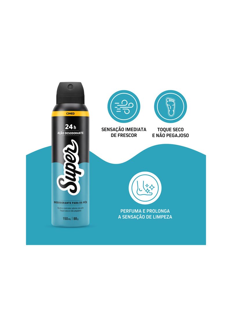 DESODORANTE PARA PÉS SUPER AEROSSOL 150ML