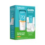 KIT PROTETOR SOLAR SUNLESS FPS70 200G + GRÁTIS PROTETOR SOLAR FPS70 30G
