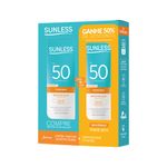 KIT PROTETOR SOLAR SUNLESS FPS50 200G + PROTETOR SOLAR FPS50 50% DE  DESCONTO 120G