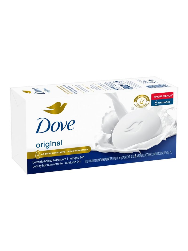 SABONETE DOVE ORIGINAL COM 6 UNIDADES DE 90G
