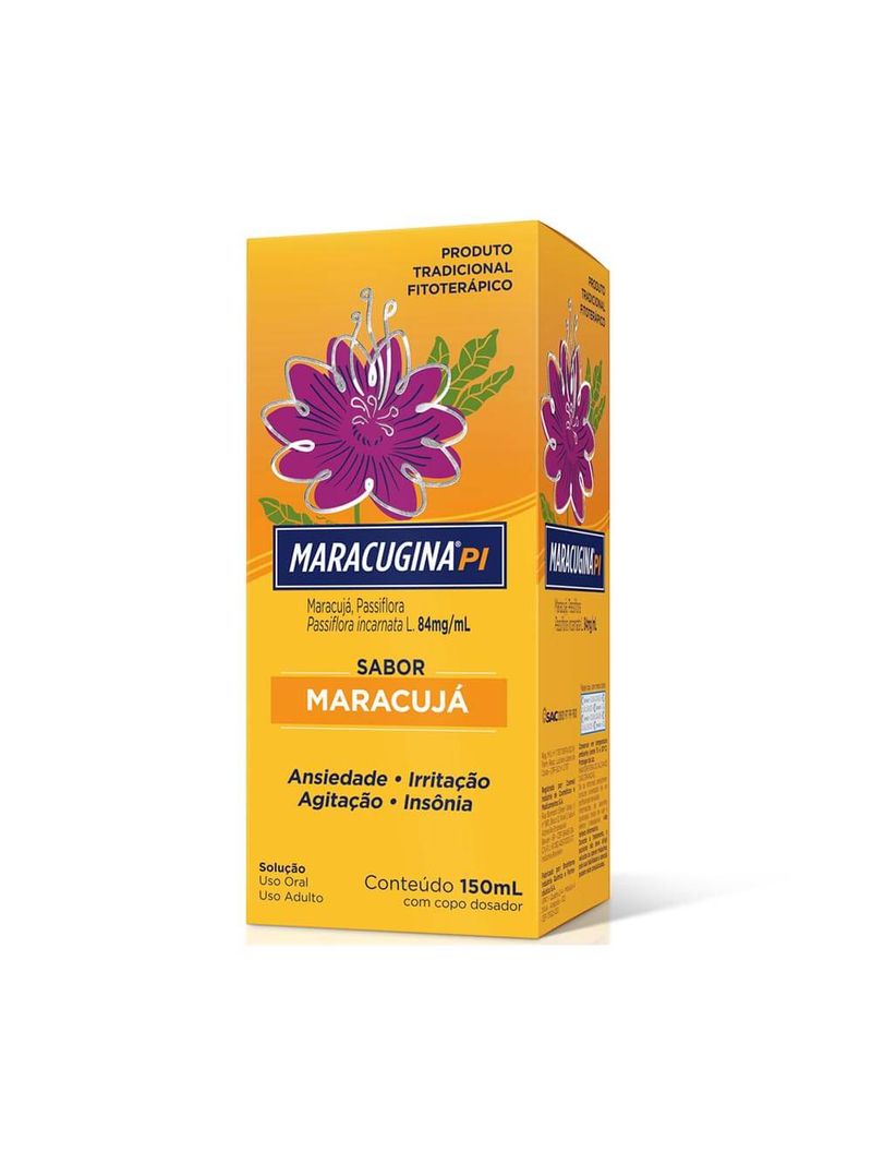 CALMANTE FITOTERÁPICO MARACUGINA PI 84MG/ML MARACUJÁ 150ML