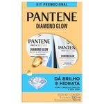 KIT SHAMPOO PANTENE PRO-V SCIENCE DIAMOND GLOW 300ML + CONDICIONADOR  150ML ESP