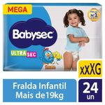 FRALDA BABYSEC GALINHA PINTADINHA TAM.XXXG ULTRASEC MEGA 24 UNIDADES