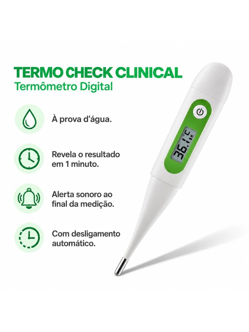 TERMOMETRO CLINICO MULTILASER SAUDE DIGITAL HC148