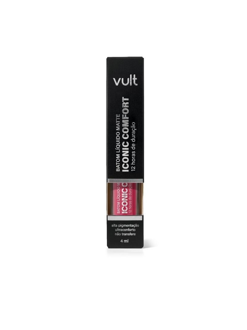BATOM LÍQUIDO VULT ICONIC COMFORT MATTE ROSA ENTREGA TUDO 4ML