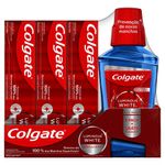 CREME DENTAL COLGATE LUMINOUS WHITE 3X70G + ENXAGUANTE BUCAL 250ML