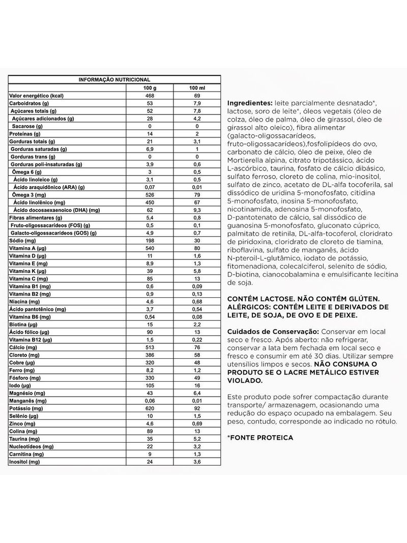 FÓRMULA INFANTIL APTAMIL PROFUTURA 2 800G 6-12 MESES