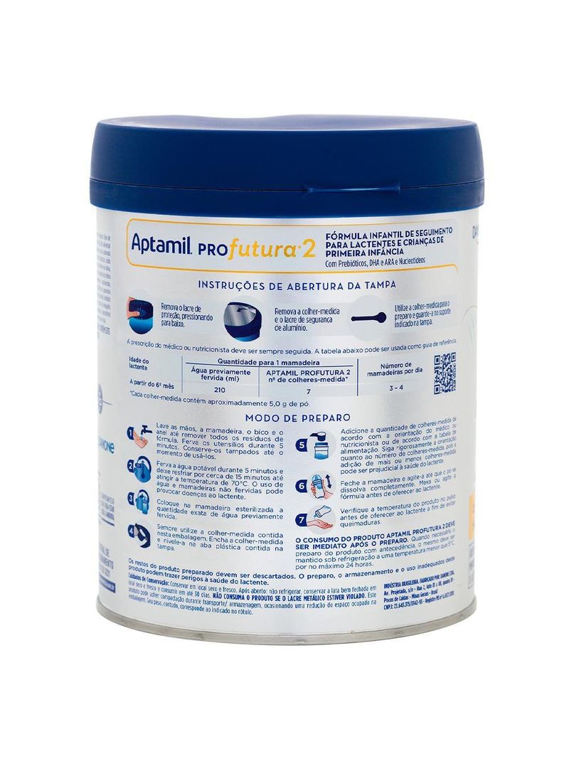 FÓRMULA INFANTIL APTAMIL PROFUTURA 2 800G 6-12 MESES