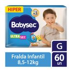FRALDA BABYSEC ULTRASEC GALINHA PINTADINHA HIPER G 60 UNIDADES