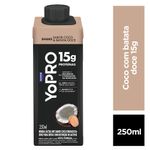 YOPRO BEBIDA LÁCTEA UHT COCO COM BATATA-DOCE 15G DE PROTEÍNAS 250ML