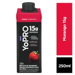 YOPRO BEBIDA LÁCTEA UHT MORANGO 15G DE PROTEÍNAS 250ML