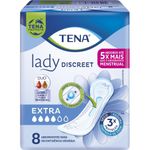 ABSORVENTE PARA INCONTINÊNCIA URINÁRIA TENA LADY DISCREET EXTRA 8  UNIDADES