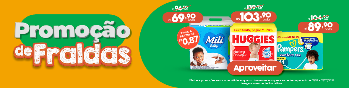 promoção de fraldas​